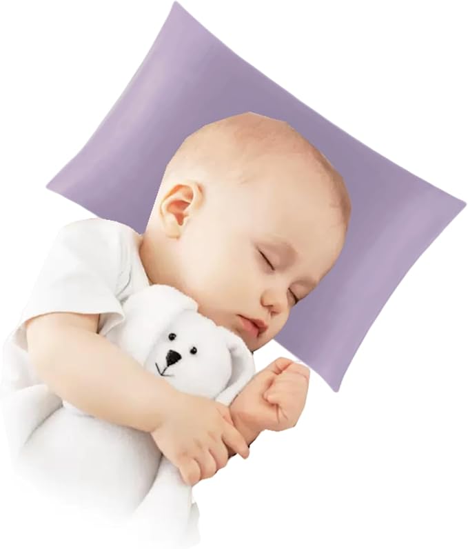 ROSEWARD Organic Silk Baby Pillowcase with Zipper, Small 10"x13" Pillow Cover for Boys & Girls, Ideal for Bed & Travel, Soft for Kids Hair & Skin, Hypoallergenic Pillowcases for Toddlers (Mauve Plum)