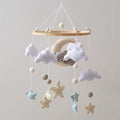 Baby Crib Mobile - Sleeping Bear Mobile for Crib, Felt Cloud Stars Nursery for Boys and Girls, Baby Nursery Hanging Decor (G)