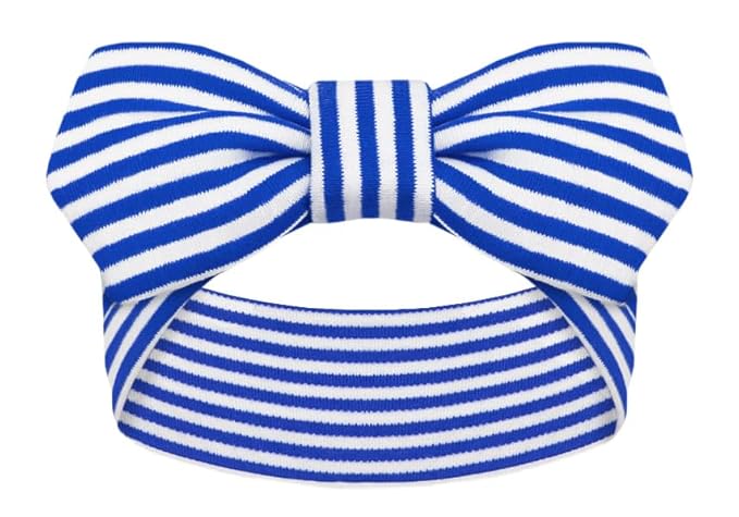 Creative Knitwear Air Force Falcons Infant Girls Royal/White Striped Hair Knot Headband Embroidered Logo - Size Newborn - 4T