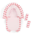 GFU Baby Car Seat Head Support for Newborn, 2 in 1 Infant Car Seat Head Body Support with Strap Pads, Soft Stroller Cushion Pillow Insert for Girls, Fits for Stroller, Swing, Pink Diamond