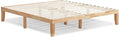 KOMFOTT 14 Inches Wood Platform Bed Frame King Size, Wooden Mattress Foundation with Rubber Wood Frame, Strong Wooden Slats Support, No Box Spring Needed, Bed Frame (Natural)