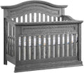 Pemberly Row Modern Wood 4 in 1 Convertible Crib in Graphite Gray