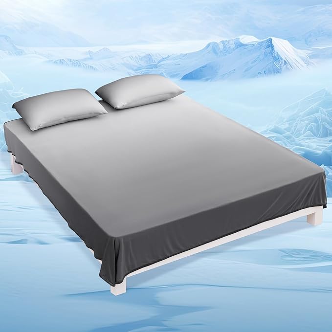 LUXEAR Gradient Cooling Blanket, Double-Sided Q-Max>0.5 Arc-Chill Summer Cold Blanket for Bed Sofa Chair Travel, Absords Heat to Keep Body Cool for Hot Sleeper & Night Sweats Adult Kids - Twin Grey