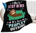 Funny Sloth Throw Blanket Sloth Gifts for Girls Boys Women Men Kids Adults Soft Flannel Fleece Blanket for Couch Sofa Bed Home Decor 50"x60"