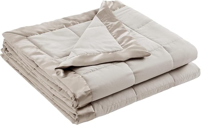 Madison Park Windom Down Alternative Blanket, Premium 3M Scotchgard Moisture Wicking Treatment, Lightweight and Soft Bed Cover For All Season, Satin Trim, Grey King