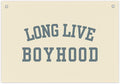 Long Live Boyhood Boys Room Decor - Linen Nursery Banner for Toddler Room Decoration, Farmhouse Kids Wall Hanging, Canvas Banner Flag for Baby Shower, Birthday Gift - A12