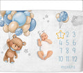 OLIVE OLIVIA Personalized Monthly Baby Milestone Blanket, Baby Months Blanket, Perfect Custom Newborn Gifts,30"x40"