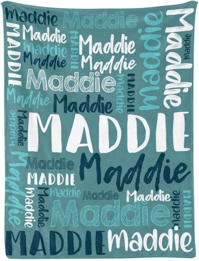 Dr.TOUGH Personalized Blankets with Name Customized Baby Blankets for Girls Boys Adults Monogrammed Blankets and Throws Christmas Birthday Mothers Fathers Valentines Day Gift (Blue Bird,30''×40'')