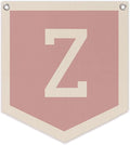 Lacama Pink Initial Personalized Preppy Banner, Baby Shower Decor Gifts, Wall Decor for Women Teen Girl, Vintage Room Decor Toddler Room Bedroom Playroom Front Door Birthday Gift(Z)