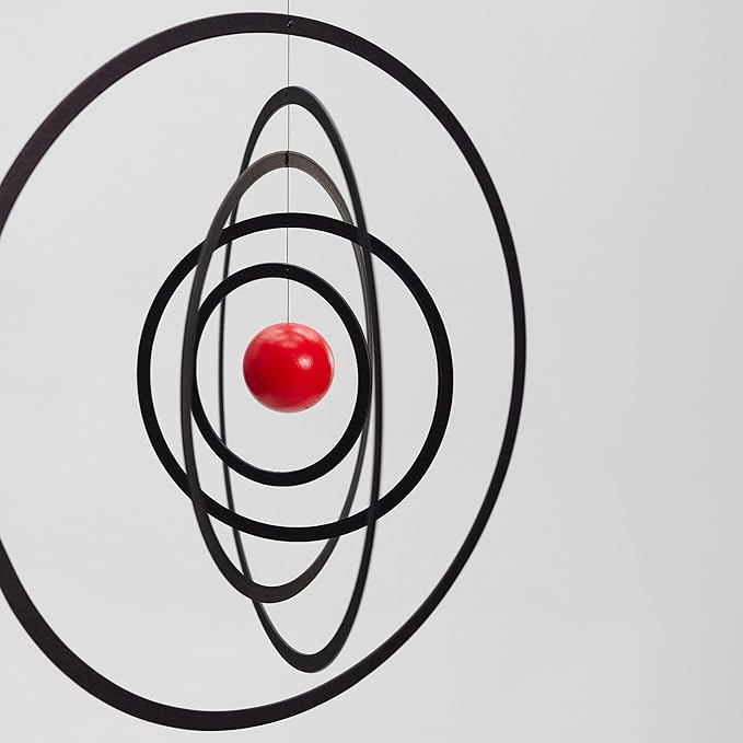Science Fiction Hanging Mobile - 10 Inches - Wooden Ball - Handmade in Denmark by Flensted