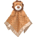 Baby Security Blanket Lion Soft Minky Dot Fabric with Silky Satin Backing Snuggle Toy Animal Blanket for Infant and Toddler Brown 13.5 Inch