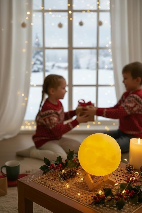 Moon Lamp, Moon Light, Moon Decorations, Cool Lamp, Moon Lamps for Adults, Decor for Boys, Thanksgiving, Christmas, 5.9 Inch, 16 Color Led