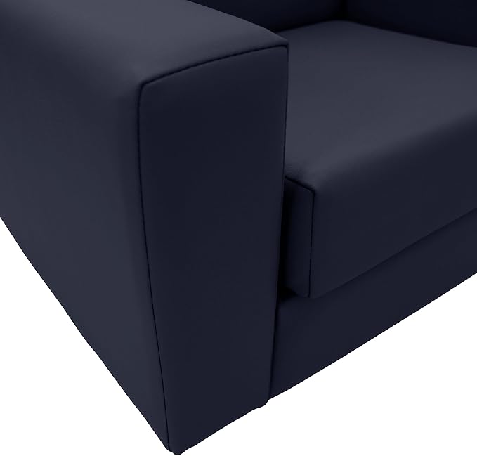 Factory Direct Partners SoftScape Inspired Playtime Classic Reading Chair, Children's Commercial-Grade Upholstered Furniture for Home, Daycare, Preschool, Library; Comfy Modern Design - Navy, 14472-NV