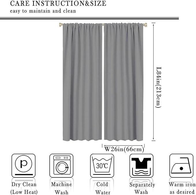 Waterfall Blackout Window Curtains, Rocky Waterfall to Pond Running Off Scenic Nature Themed Picture Print Window Drapes, for Living Room Bedroom 52x84in 2 Panels