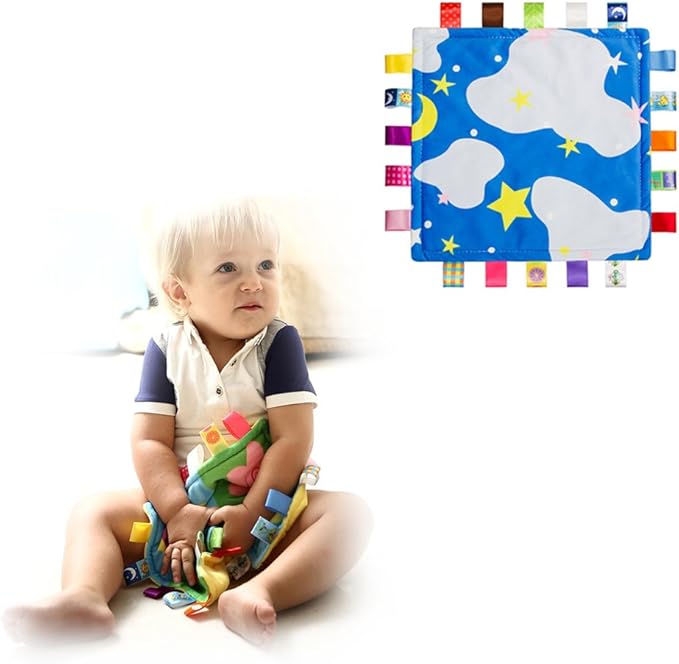 Colorful Baby Security Blanket Soft Touch Plush No Damage to The Baby Skin Sleep Helper,Appease Towel for Kids Toddlers