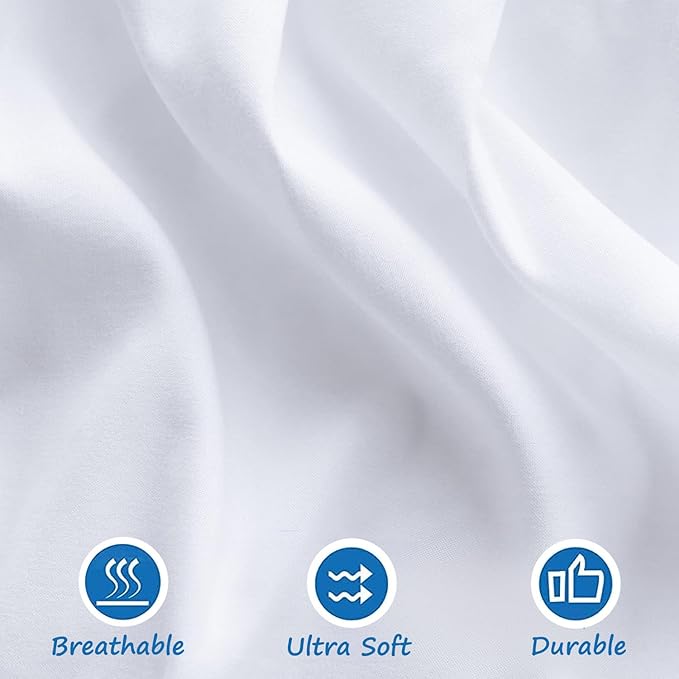 White Crib Bed Skirt 28" x 52" with 14" Drop - Dust Ruffle Crib Skirt with Split Corners - Soft Nursery Standard Crib Toddler Bedding Skirt for Baby Boys or Girls