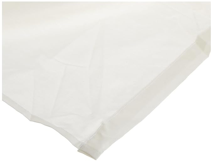 American Baby Company 100% Natural Cotton Percale Ruffled Crib Skirt, Cream, 52"L x 28"W + 13.5"