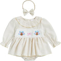 Giraropa Baby Girl Fall Winter Clothes Long Sleeve Romper Dress + Socks + Headband Newborn Infant Cute Casual Outfits