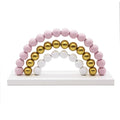 Girl Nursery Decor Rainbow Room Decoration Wooden Pink Bead Baby Gift Cute Wall Shelf Ornament Kids Playroom Boho Decorative 8.66 X 4.5 Inch Table Decor