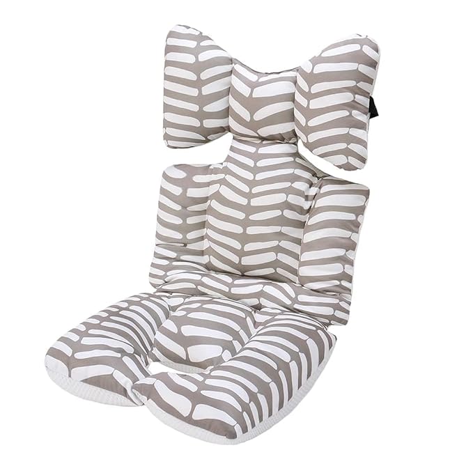 Baby Stroller Seat Liner Toddler Seat Stroller Cushion Pad Soft and Breathable 3D Air Mesh Cooling Pram Pushchair Seat Liners Universal for Infant （Gray White Geometry）