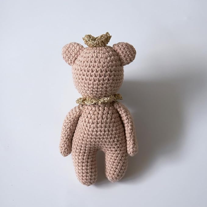 Zeroest Newborn Photography Outfits Boy Girl Bear Props Baby Photoshoot Crochet Bonnet Stuffed Animals for Newborn Photo