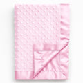 Pro Goleem Baby Soft Minky Dot Blanket with Silky Satin Backing Baby Gifts for Girls（Pink, 30’’ x 40’’）