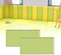 3D Anti-Collision Wall Padding for Kids, Peel and Stick Upholstered Wall Panels, Queen Headboard, Playroom Decorative Protection Panel, Pack of 2 Panels Sized 23.6” X 11.8” (Green)
