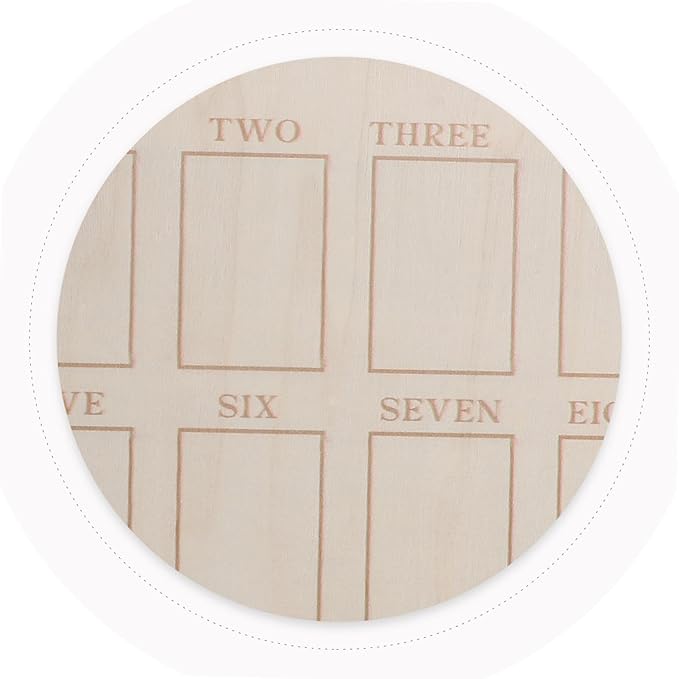 First Year Photo Frame Wooden Milestone Board for Newborns Months Picture Display Keepsake Nursery Easy Photo Replacement Safe Sturdy Material