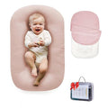 Baby Lounger 0-24 Months 100% Cotton-Snuggle Cozy Me Lounger,Soft & Breathable Tummy Time Mat for Newborn Infant Play Mat,Babies Essentials Gifts,Pink(Lounger Cover Included)