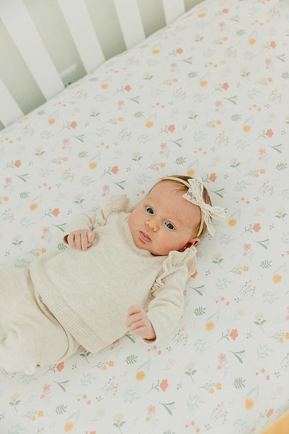 Premium Fitted Knit Crib Sheet/Toddler Sheet Mabel by Copper Pearl, CP-CRSH-0126-NSZ