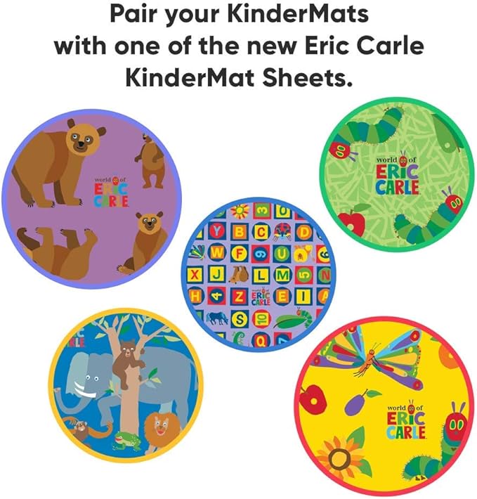 KinderMat, 5/8" Thick, 4-Section Rest Mat, 45" x 19" x 5/8", Red/Blue, Great for School, Daycare, Travel, and Home, Made in The USA