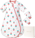 Baby Sleep Sack with Removable Sleeves, Breathable Wearable Blanket for Newborn & Toddler 6-36 Months, Cute Print