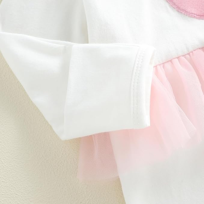 Twopumpkin My First Easter Outfit Baby Girl Newborn Bunny Onesie Ruffle Tulle Tutu Dress Romper Hooded Jumpsuit With Ear