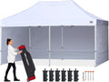 ABCCANOPY Easy Pop Up Canopy Tent with Sidewalls 10X20 Commercial -Series,White