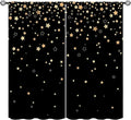 Star Celestial Blackout Curtain, Space Funny Fantasy Galaxy Starry Night Window Curtain for Kids Bedroom Nursery Toddler Room 52" W X 84" L