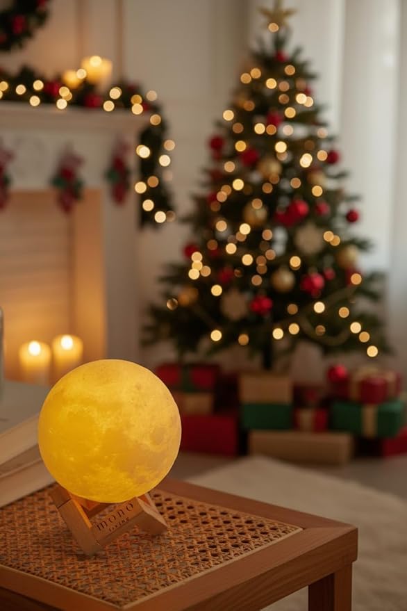 Moon Lamp, Moon Light, Moon Decorations, Cool Lamp, Moon Lamps for Adults, Decor for Boys, Thanksgiving, Christmas, 5.9 Inch, 16 Color Led