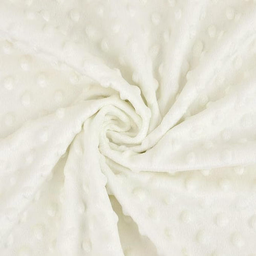 American Baby Company Heavenly Soft Chenille Receiving Blanket, 2-Layer Design with Minky Dot & Silky Satin, Cream, 30" x 40" for Boys and Girls
