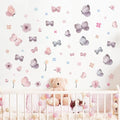 Watercolor Butterfly Wall Decals and Flower Wall Decor - 70 PCS Removable Peel and Stick Wall Stickers for Girls Room, Nursery, Kids Bedroom, Home Art Decals