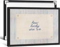 How Lucky Are We Quote Wall Art Navy Blue Positive Affirmations Poster 08x10 inch Black Framed Trendy Minimalist Aesthetic Canvas Prints for Dorm Bedroom Wall Decor