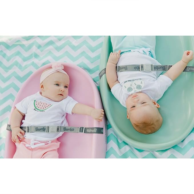 Bumbo Baby Changing Pads for Dresser or Table Top, Portable & Wipeable Non Slip Soft Contoured Diaper Change Station with Harness, Cradle Pink