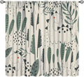 Funny Dinosaur Curtains, Jungle Cute Cartoon Animals Tropical Leaves Plant Beige Green Print Blackout Window Treatments for Kids Boys Girls Bedroom Living Room 42x54 Inch