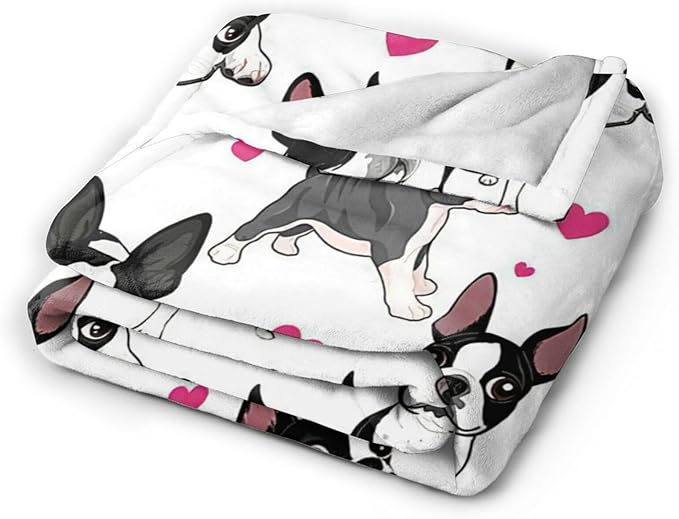 Tijuboni French Bulldog Throw Blanket Dog Gifts for Girls Boys Women Men Kids Adults Soft Flannel Fleece Blanket for Couch Sofa Bed Home Decor 40"x50"