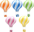 Hanging Hot Air Balloon Paper Lanterns Set, Party Decoration Birthday Wedding Christmas Party Decor Gift, 12 inch, Pack of 5 Pieces