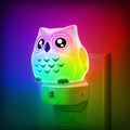 Owl Night Lights Plug Into Wall, Cute Night Light for Kids, 8-Color LED Night Light with Dusk to Dawn Sensor, Decorative Nightlight for Kid Room, Bathroom, Bedroom, Children Christmas Gift, 1 Pack