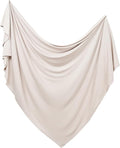PurComfy Supersoft Swaddle Blanket, Premium Bamboo Viscose Baby swaddling Blankets for Newborns, Lightweight & Breathable Swaddle Blankets for Boys and Girls, 47” x 47”, Neutral Baby Essentials