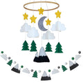 Sorrel and Fern Baby Crib Mobile Starry Woodland Night Nursery Decoration for Boys and Girls