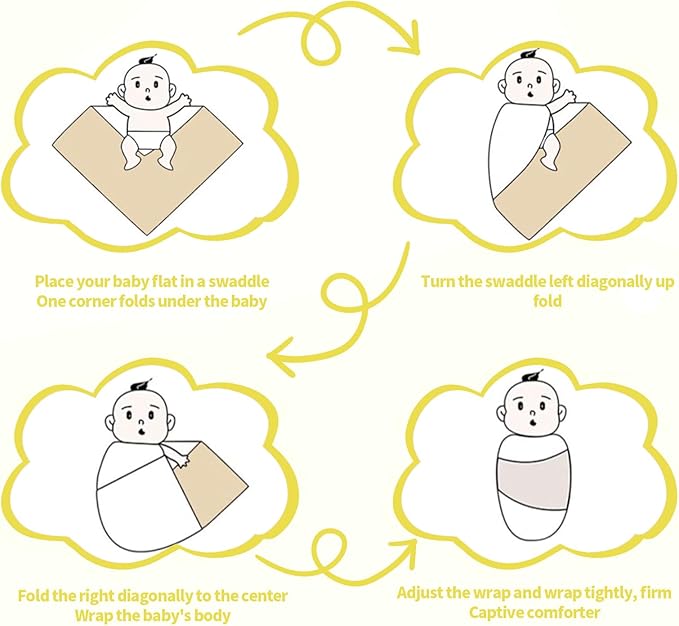 Gina Era Knit Baby Receiving Blankets, Soft Lightweight Cozy Swadde Blanket for Newborns, Unisex Baby Blanket, 2 Pack 30 X 40 Inch for Boy (Yellow)
