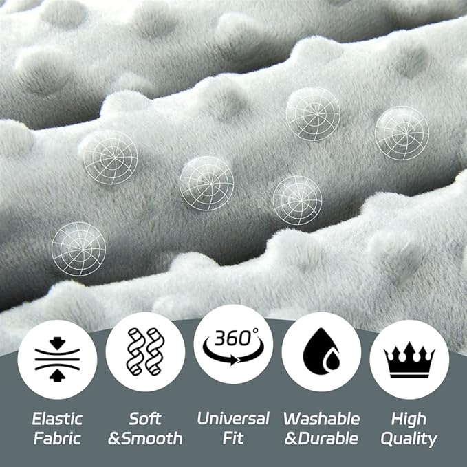 Soft Sage Green Baby Blankets for Unisex Girls or Boys Breathable Gender Neutral Nursery Double Layer Blankets with Dotted Backing and Leaf Printed for Newborn Toddlers 2 Pack (Leaf)