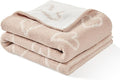 CREVENT 30"X40" Cozy Soft Warm Chenille Baby Blanket for Girls Boys, Newborn Essentials for Infant, Baby Shower Receiving Gift - Pink Heart