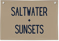 Beach Room Decor Banner, Boho Coastal Saltwater Sunsets Wall Art Linen Canvas Banner Flag for Aesthetic Room Decor, Playroom Nursery Surf Decor,Housewarming Gift, Beach Gifts boyroom